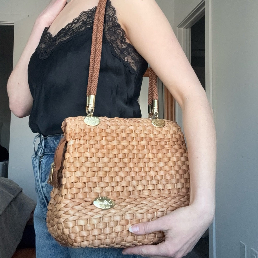 Vintage Creazioni Alma Woven Straw Bag
